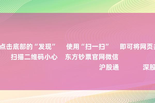 火星电竞      点击底部的“发现”     使用“扫一扫”     即可将网页共享至一又友圈                            扫描二维码小心    东方钞票官网微信                                                                        沪股通             深股通             港